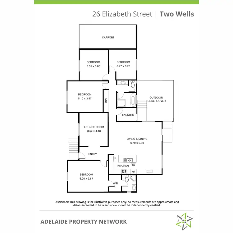 Floorplan of Homely rural property listing, 26 Elizabeth Street, Two Wells SA 5501