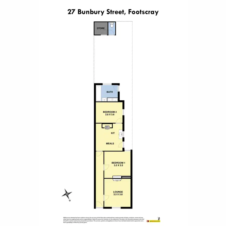 Floorplan of Homely house listing, 27 Bunbury Street, Footscray VIC 3011