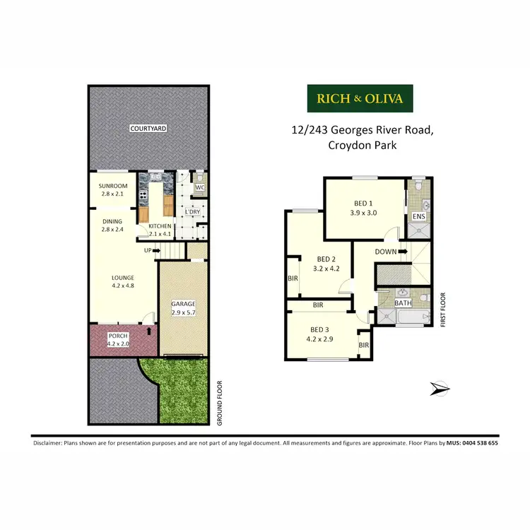 Floorplan of Homely townhouse listing, 12/243 Georges River Road (entry Via Rose St), Croydon Park NSW 2133