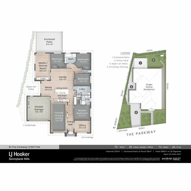 Floorplan of Homely house listing, 61 The Parkway, Stretton QLD 4116