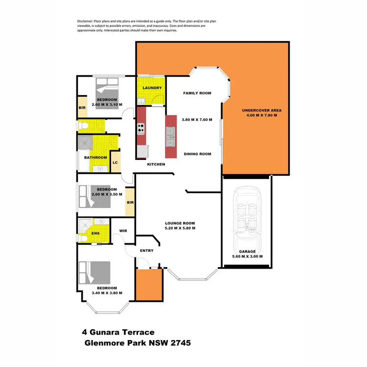 Floorplan of Homely house listing, 4 Gunara Terrace, Glenmore Park NSW 2745