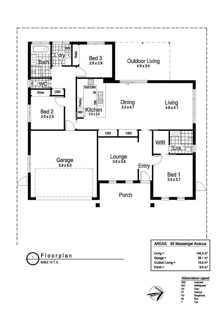 Floorplan of Homely house listing, 65 Messenger Avenue, Boorooma NSW 2650