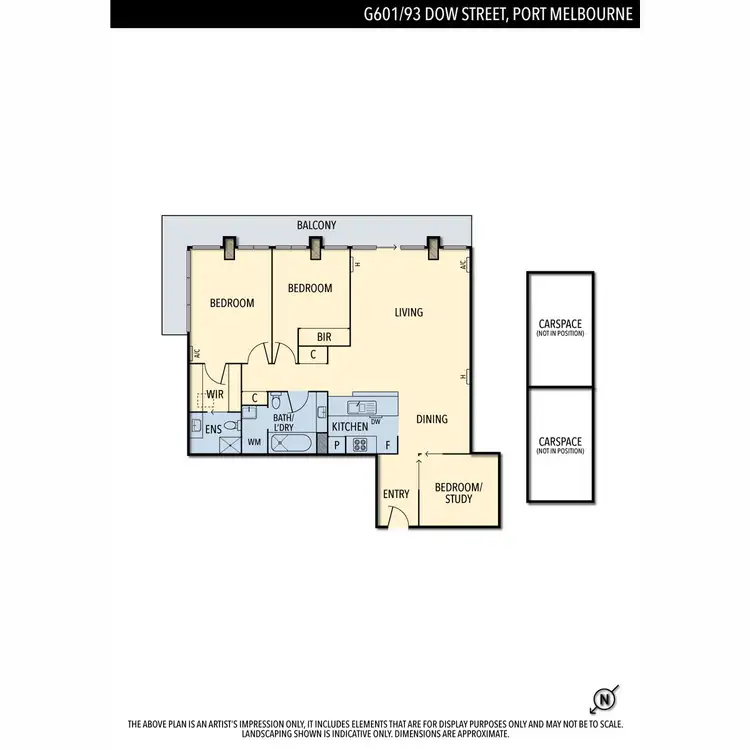 Floorplan of Homely apartment listing, G601/93 Dow Street, Port Melbourne VIC 3207