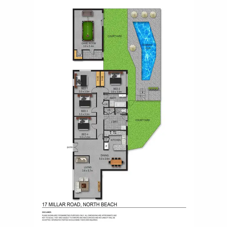 Floorplan of Homely house listing, 17 Millar Road, North Beach WA 6020