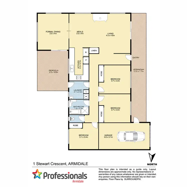 Floorplan of Homely house listing, 1 Stewart Crescent, Armidale NSW 2350