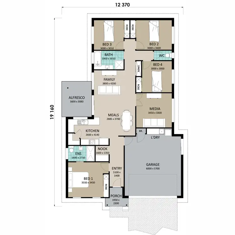 Floorplan of Homely house listing, 3 Leyden Drive, Oakey QLD 4401