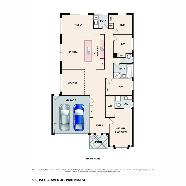 Floorplan of Homely house listing, 9 Rosella Avenue, Pakenham VIC 3810