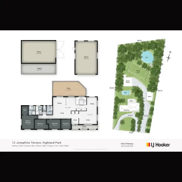 Floorplan of Homely rural property listing, 12 Josephine Terrace, Highland Park QLD 4211