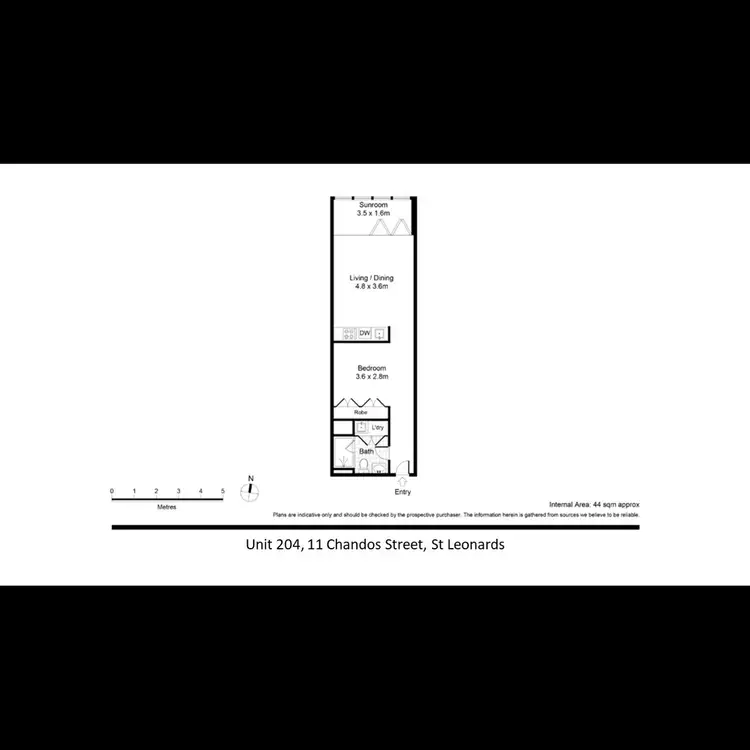 Floorplan of Homely apartment listing, 204/11 Chandos Street, St Leonards NSW 2065