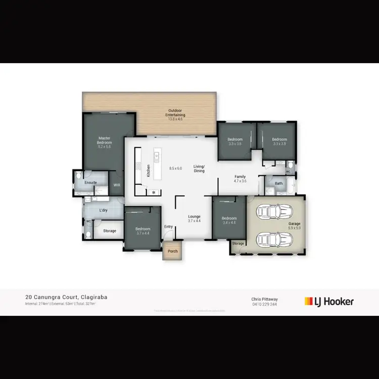 Floorplan of Homely rural property listing, 20 Canungra Court, Clagiraba QLD 4211