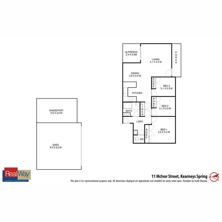 Floorplan of Homely house listing, 11 McIvor Street, Kearneys Spring QLD 4350