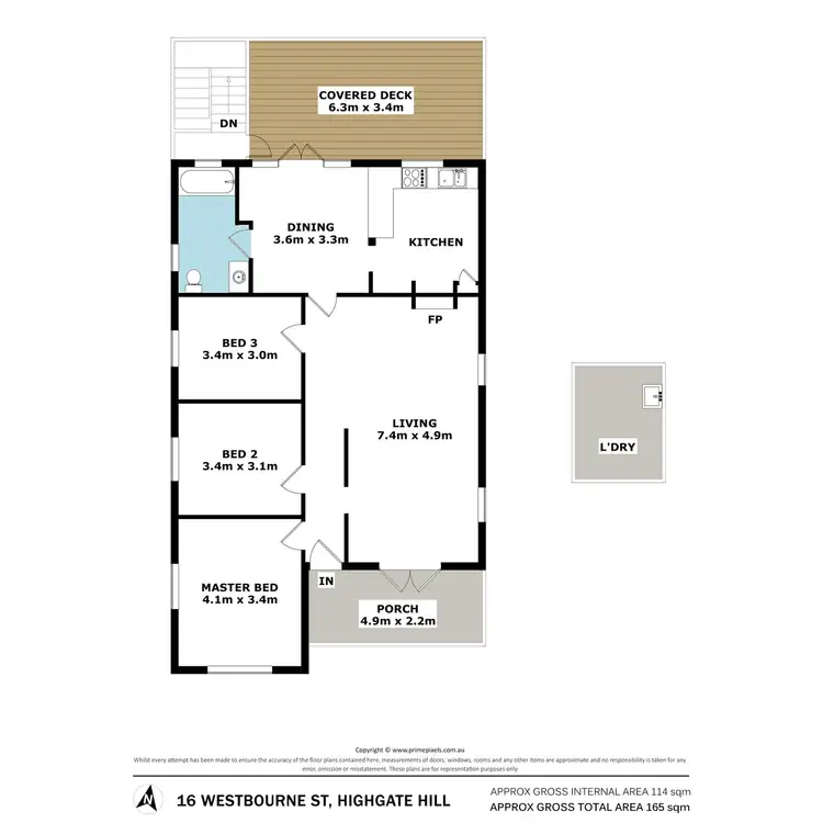 Floorplan of Homely house listing, 16 Westbourne Street, Highgate Hill QLD 4101