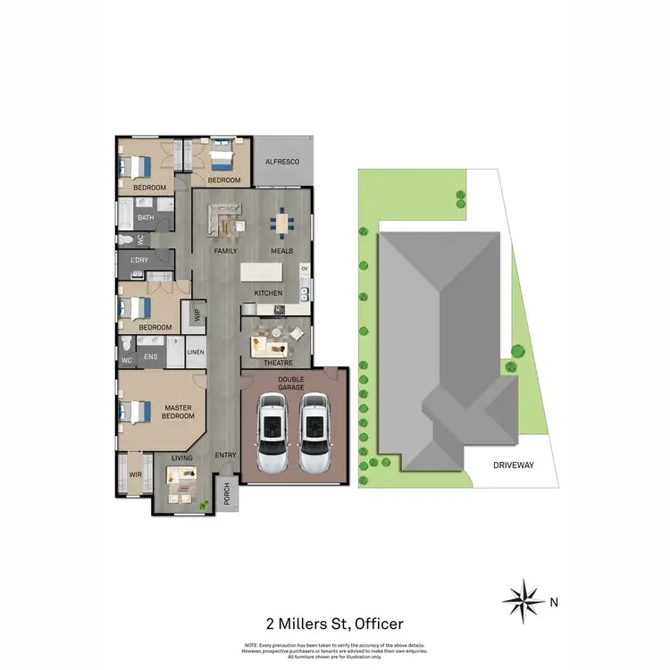Floorplan of Homely house listing, 2 Miller Street, Officer VIC 3809
