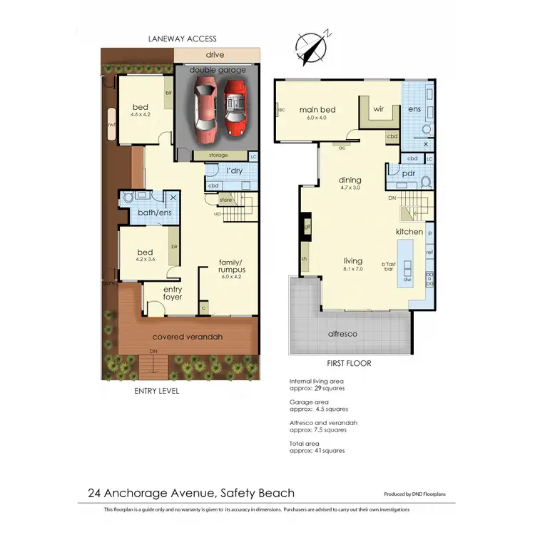 Floorplan of Homely townhouse listing, 24 Anchorage Avenue, Safety Beach VIC 3936