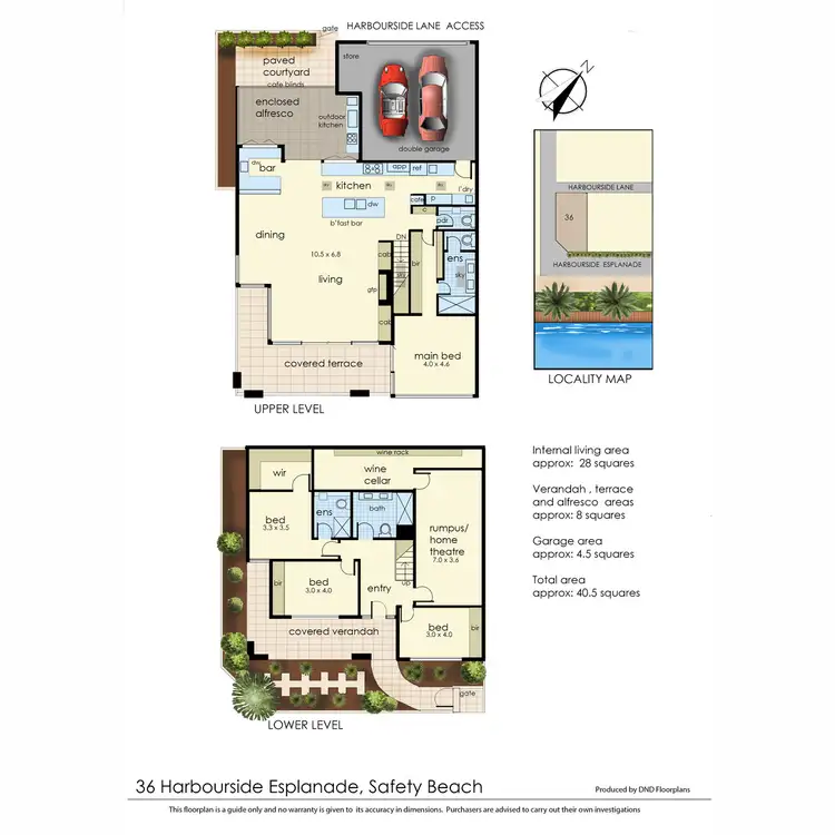 Floorplan of Homely house listing, 36 Harbourside Esplanade, Safety Beach VIC 3936