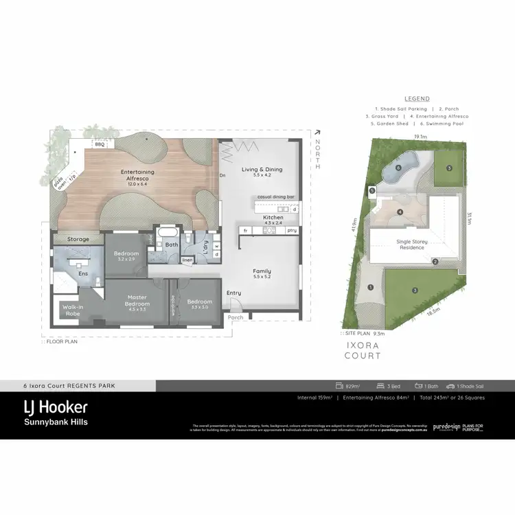 Floorplan of Homely house listing, 6 Ixora Court, Regents Park QLD 4118