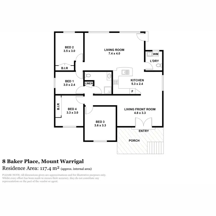 Floorplan of Homely house listing, 8 Baker Place, Mount Warrigal NSW 2528