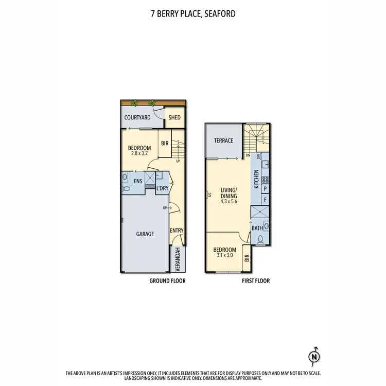Floorplan of Homely townhouse listing, 7 Berry Place, Seaford VIC 3198