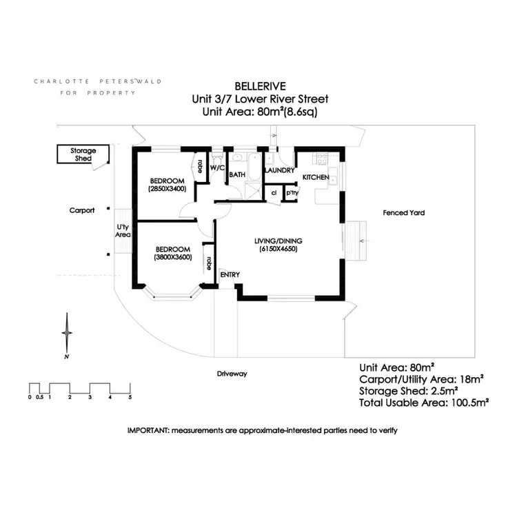 Floorplan of Homely unit listing, 3/7 Lower River Street, Bellerive TAS 7018