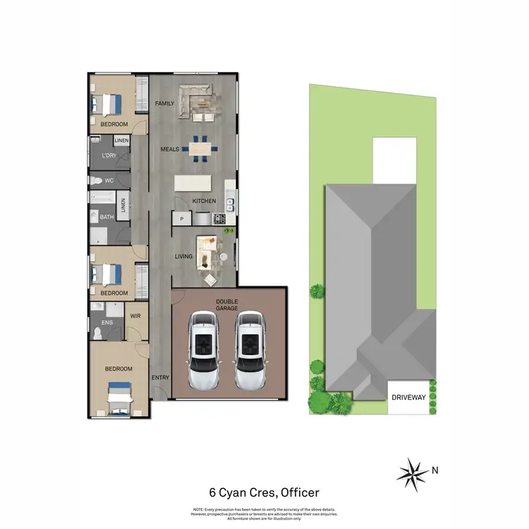 Floorplan of Homely house listing, 6 Cyan Crescent, Officer VIC 3809