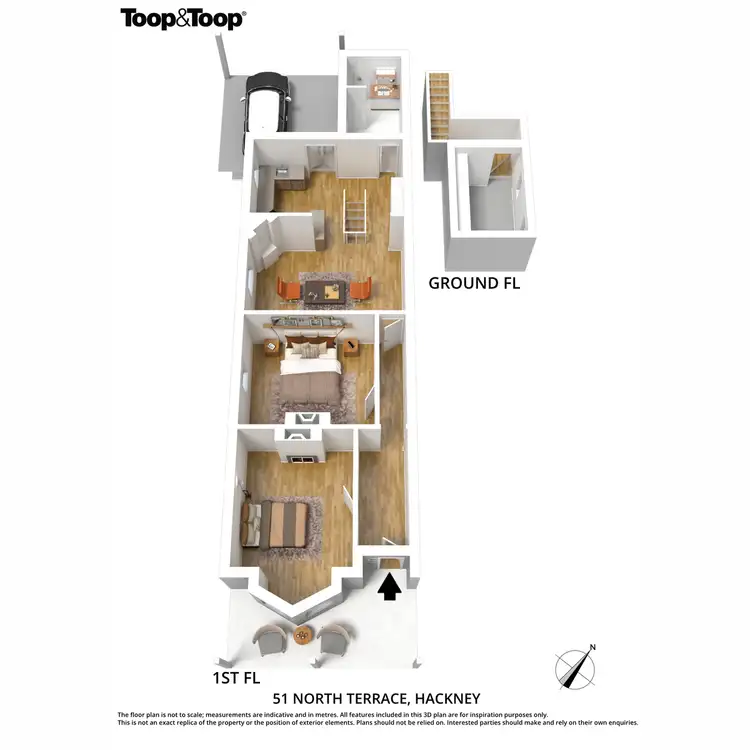 Floorplan of Homely house listing, 51 North Terrace, Hackney SA 5069
