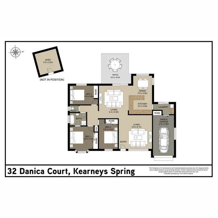 Floorplan of Homely house listing, 32 Danica Court, Kearneys Spring QLD 4350