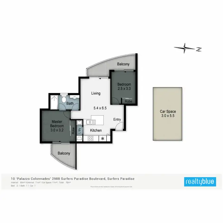Floorplan of Homely unit listing, 1002/2988 Surfers Paradise Boulevard, Surfers Paradise QLD 4217