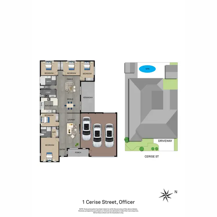 Floorplan of Homely house listing, 1 Cerise Street, Officer VIC 3809