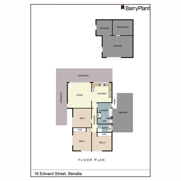Floorplan of Homely house listing, 16 Edward Street, Benalla VIC 3672