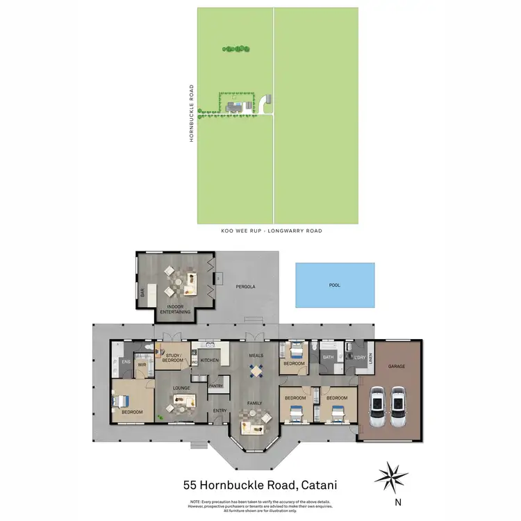 Floorplan of Homely rural property listing, 55 Hornbuckle Road, Catani VIC 3981