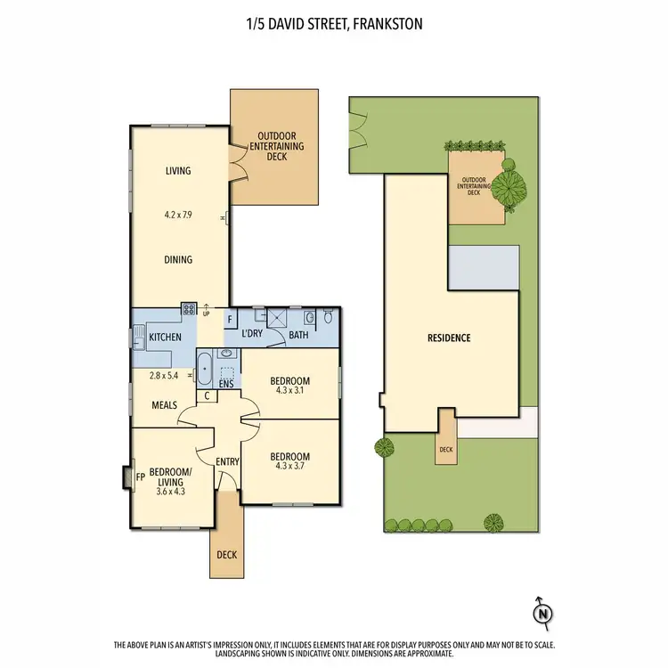 Floorplan of Homely unit listing, 1/5 David Street, Frankston VIC 3199