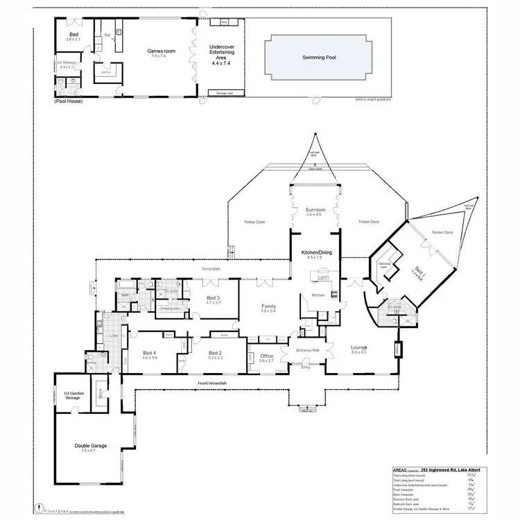 Floorplan of Homely house listing, 262 Inglewood Road, Wagga Wagga NSW 2650