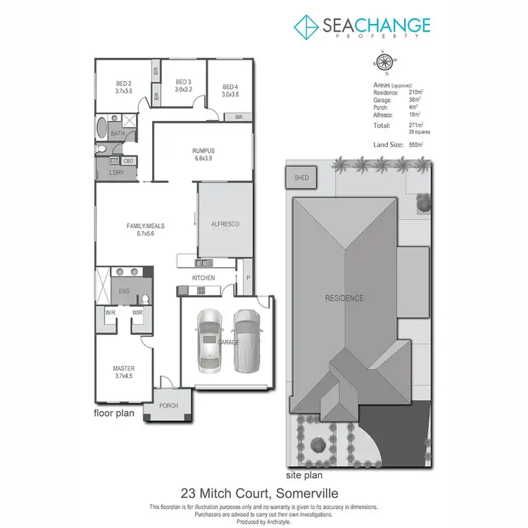 Floorplan of Homely house listing, 23 Mitch Court, Somerville VIC 3912