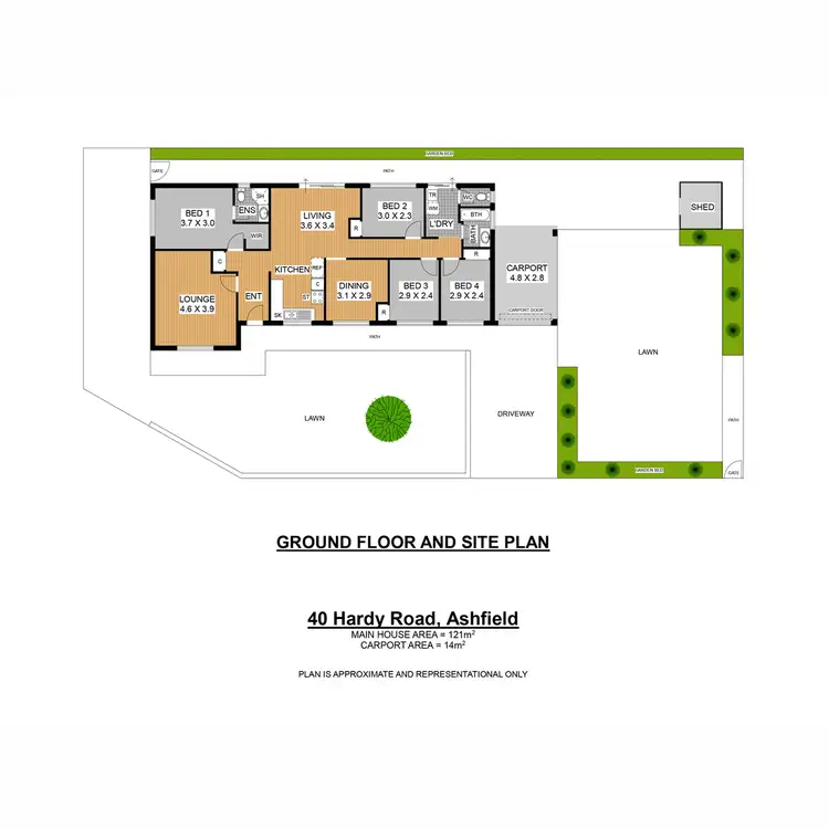 Floorplan of Homely house listing, 40 Hardy Road, Ashfield WA 6054