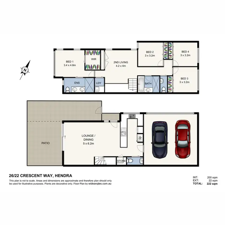 Floorplan of Homely townhouse listing, 26/22 Crescent Way, Hendra QLD 4011