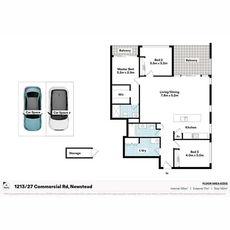 Floorplan of Homely apartment listing, 1213/27 Commercial Road, Newstead QLD 4006