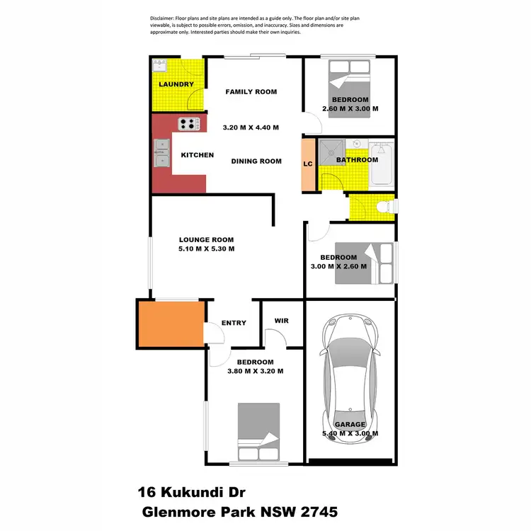 Floorplan of Homely house listing, 16 Kukundi Drive, Glenmore Park NSW 2745