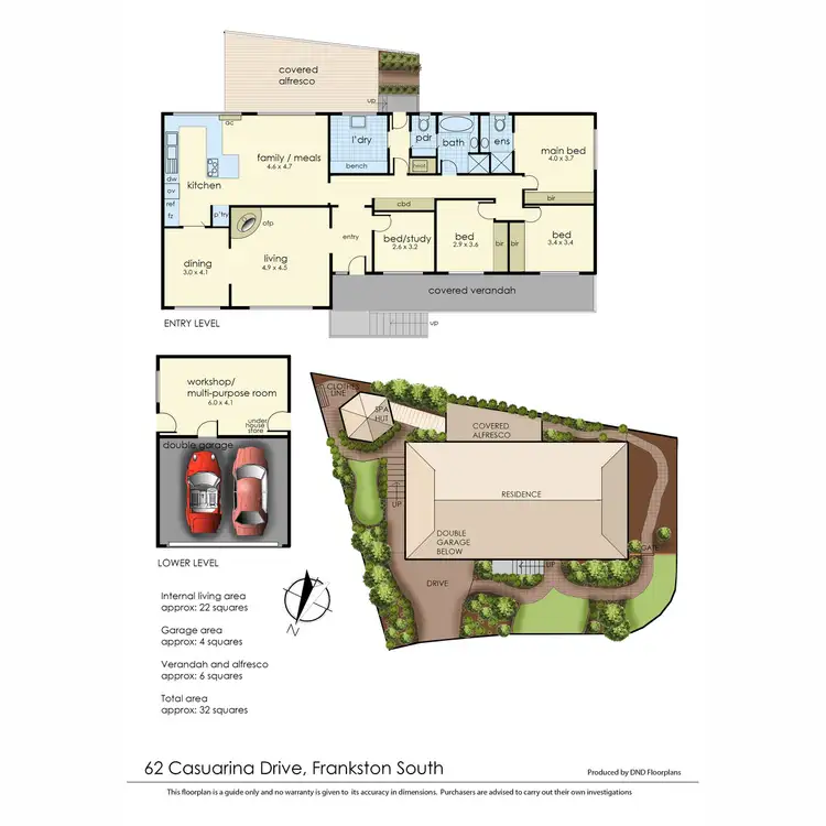 Floorplan of Homely house listing, 62 Casuarina Drive, Frankston South VIC 3199