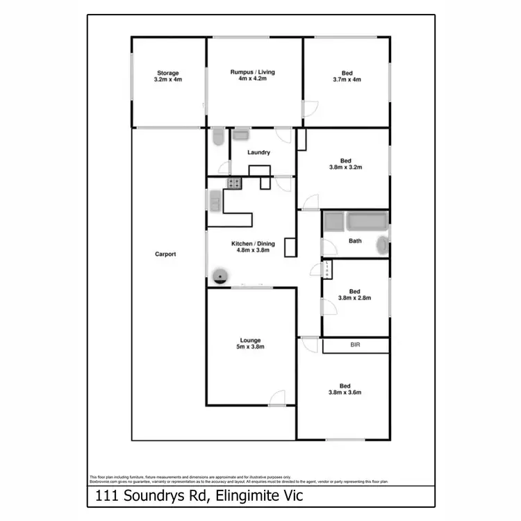 Floorplan of Homely house listing, 111 Soundrys Road, Elingamite VIC 3266