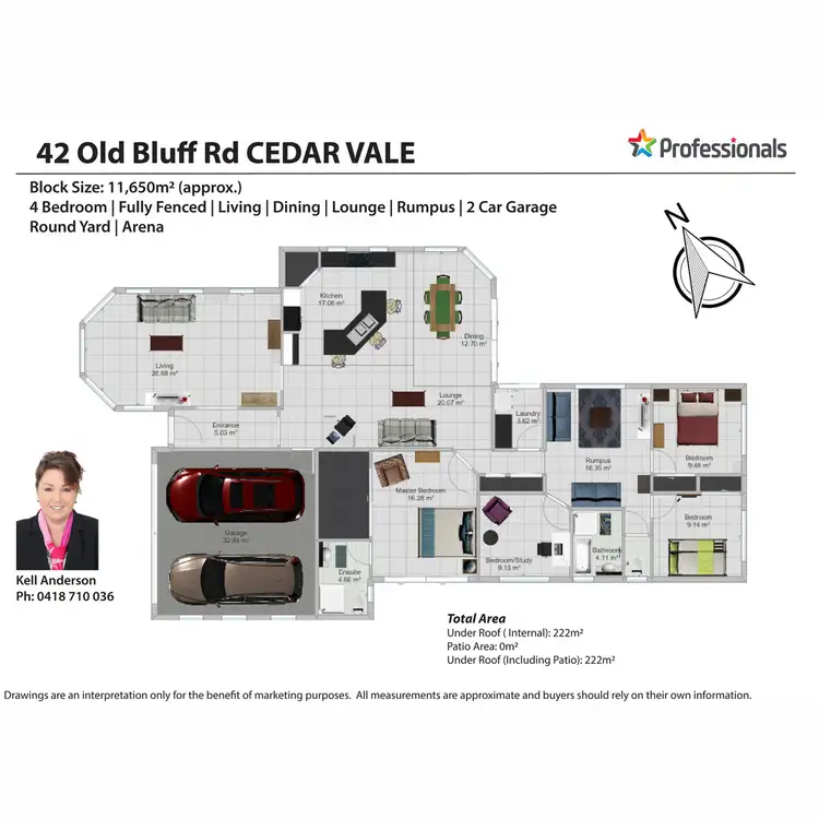 Floorplan of Homely rural property listing, 42-48 Old Bluff Road, Cedar Vale QLD 4285