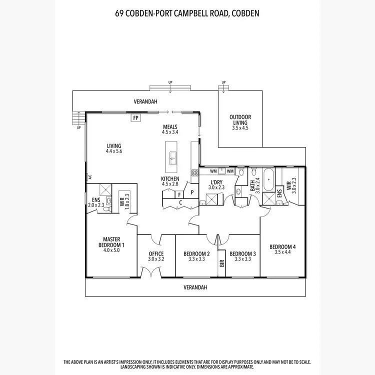 Floorplan of Homely rural property listing, 69 Cobden-Port Campbell Road, Cobden VIC 3266