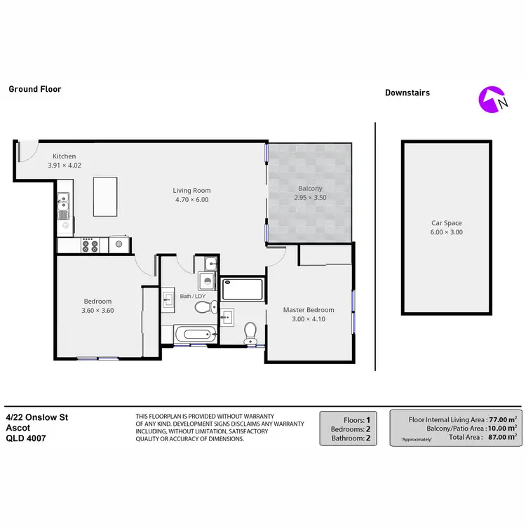 Floorplan of Homely unit listing, 4/22 Onslow Street, Ascot QLD 4007