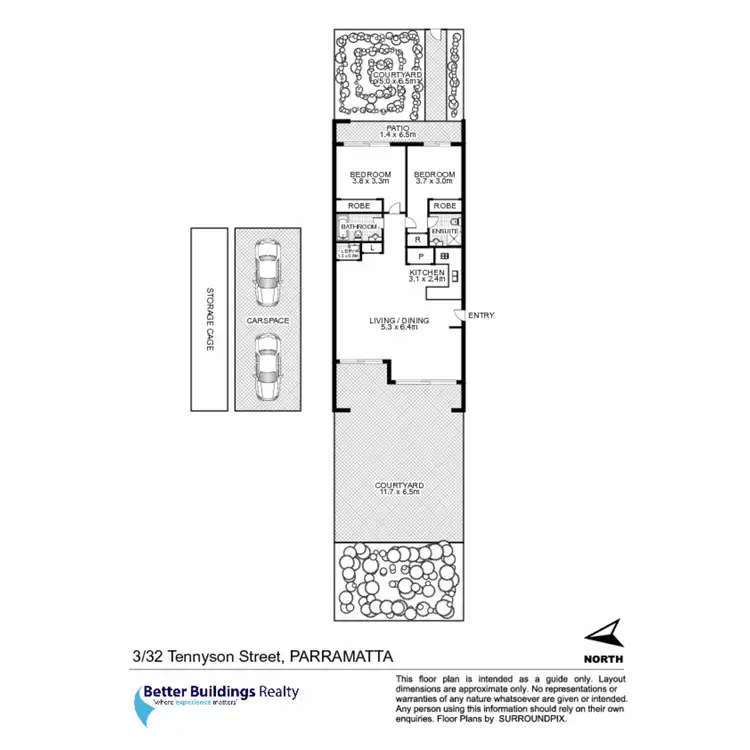 Floorplan of Homely apartment listing, 3/32 Tennyson Street, Parramatta NSW 2150