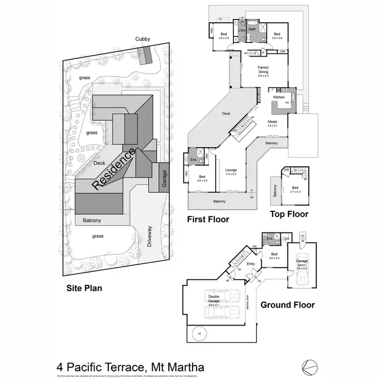 Floorplan of Homely house listing, 4 Pacific Terrace, Mount Martha VIC 3934