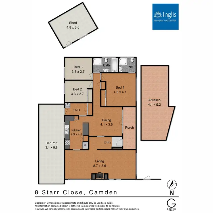 Floorplan of Homely house listing, 8 Starr Close, Camden NSW 2570