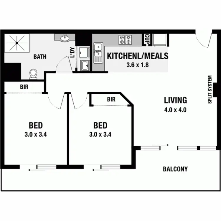Floorplan of Homely apartment listing, 24/20 French Street, Footscray VIC 3011