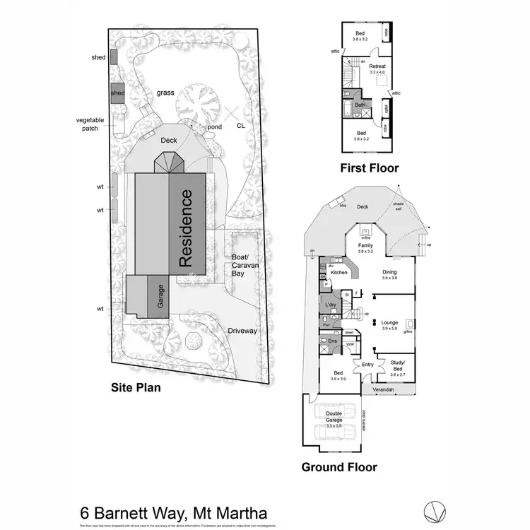 Floorplan of Homely house listing, 6 Barnett Way, Mount Martha VIC 3934