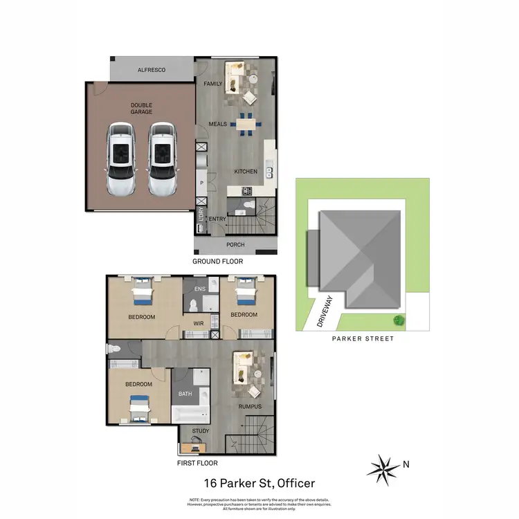Floorplan of Homely house listing, 16 Parker Street, Officer VIC 3809
