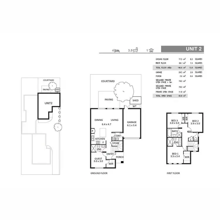 Floorplan of Homely townhouse listing, 2/11 Wenwood Street, Ringwood East VIC 3135