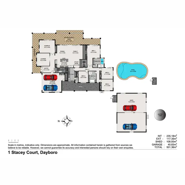 Floorplan of Homely house listing, 1 Stacey Court, Dayboro QLD 4521